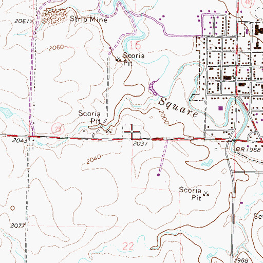 Topographic Map of Saint Martins Cemetery, ND