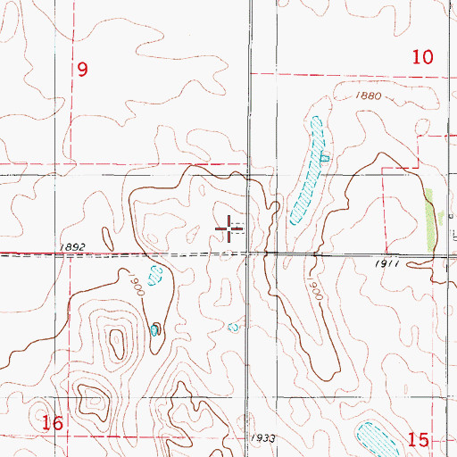 Topographic Map of Friedens Cemetery, ND