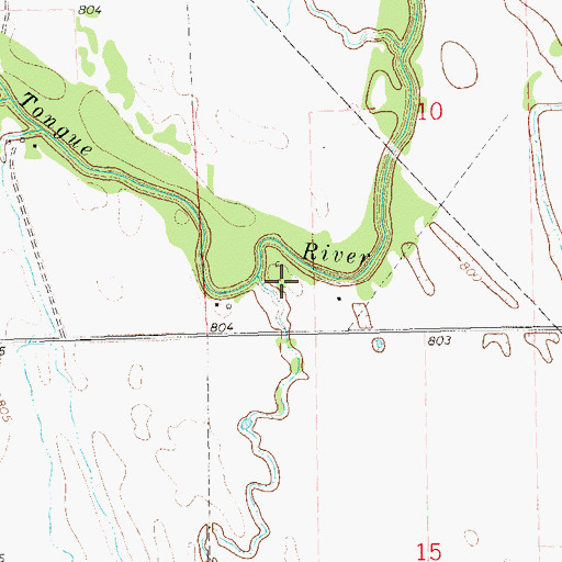 Topographic Map of Eastman Family Cemetery, ND