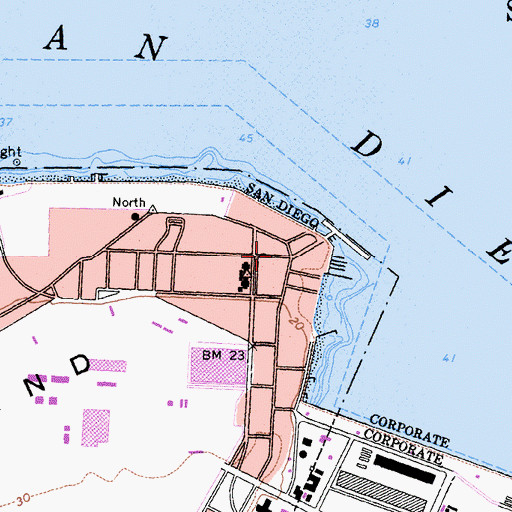Topographic Map of NAS North Island Post Office, CA