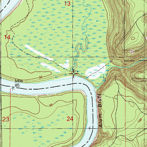 Topographic Map of Beaverdam Creek, FL