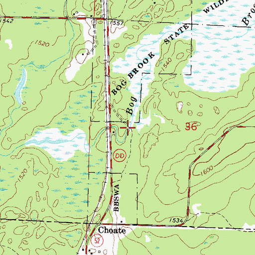 Topographic Map of Bogbrook Impoundment, WI