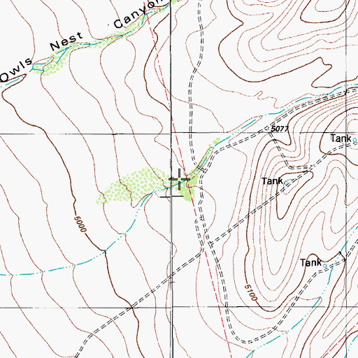 Topographic Map of Juniper Draw, TX
