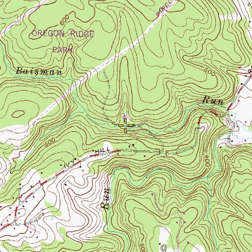 Topographic Map of Pond Branch, MD