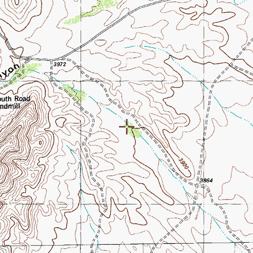 Topographic Map of Road Canyon, TX