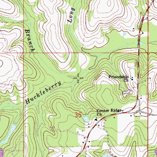 Topographic Map of Big Branch, FL