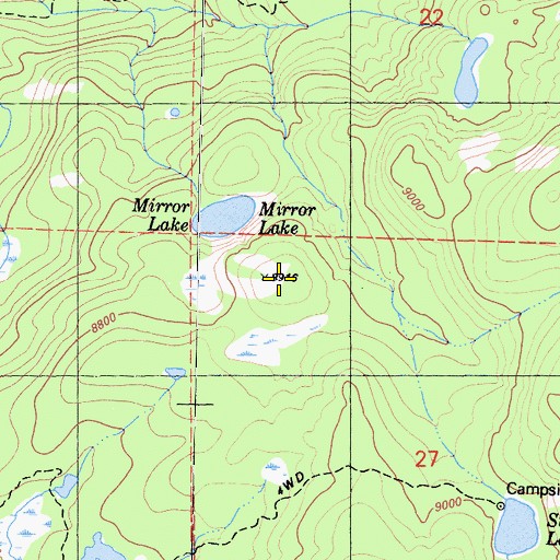 Topographic Map of Bartholomew Peak, CA