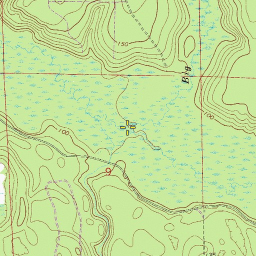 Topographic Map of Big Fork, FL