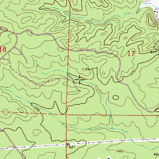 Topographic Map of Lake Estrella, AR