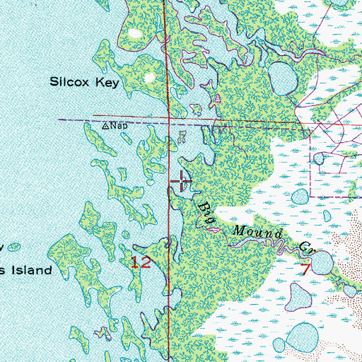 Topographic Map of Big Mound Creek, FL
