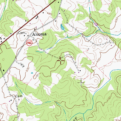 Topographic Map of Slate River Airpark, VA
