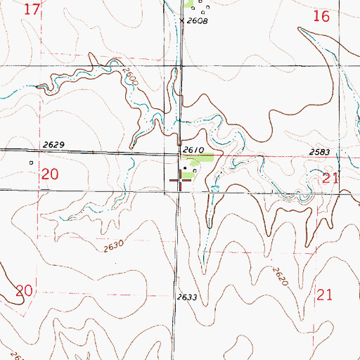 Topographic Map of Jamison Field, KS