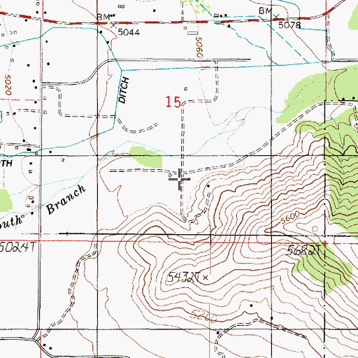 Topographic Map of Flying R Airport, UT