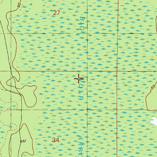 Topographic Map of Big Wolf Arbor, FL