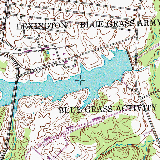 Topographic Map of Lake Vega, KY