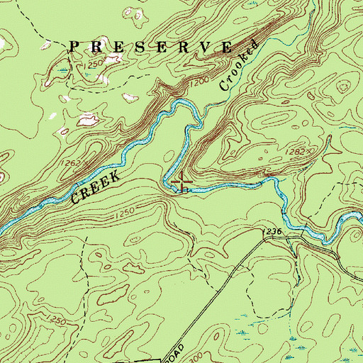 Topographic Map of Shingle Mill Falls, NY
