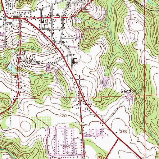 Topographic Map of Newton Post Office, AL