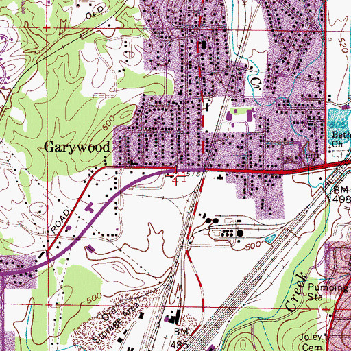 Topographic Map of Dolomite Post Office, AL