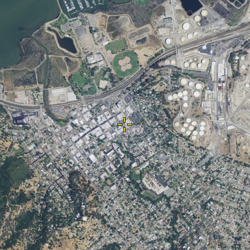 Aerial/Satellite Image of Court Post Office, CA