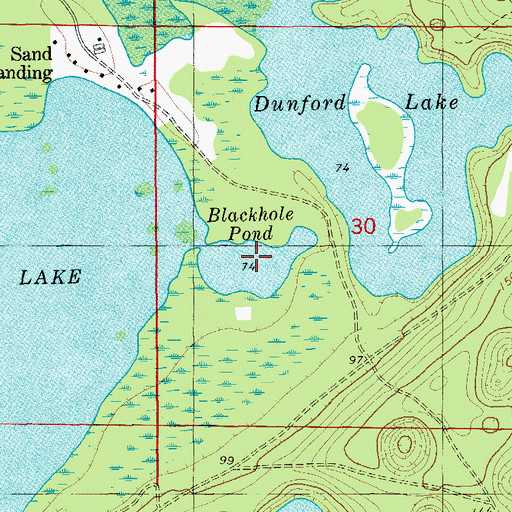 Topographic Map of Blackhole Pond, FL