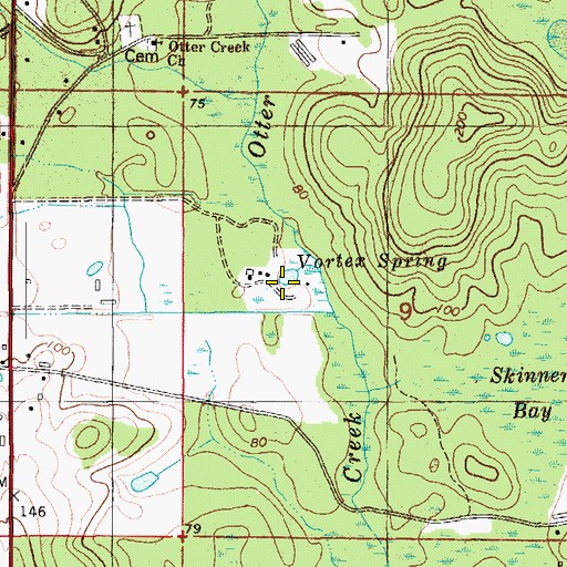 Topographic Map of Vortex Spring, FL