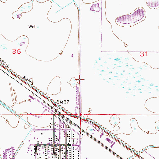 Topographic Map of Village of Indiantown, FL