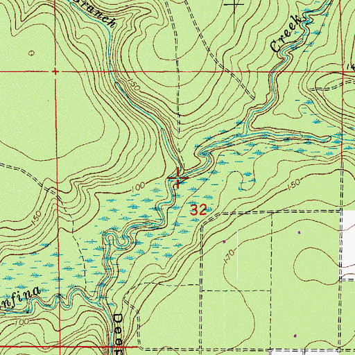 Topographic Map of Branning Branch, FL