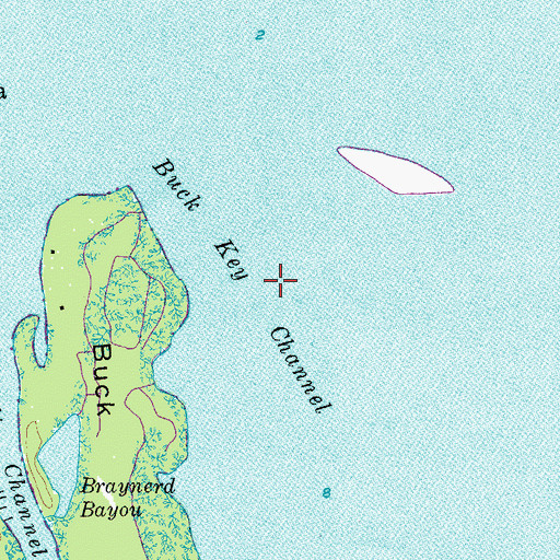 Topographic Map of Buck Key Channel, FL