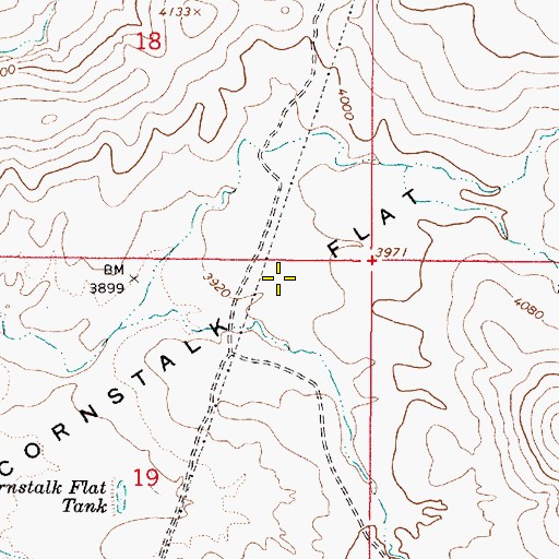 Topographic Map of Cornstalk Flat, AZ