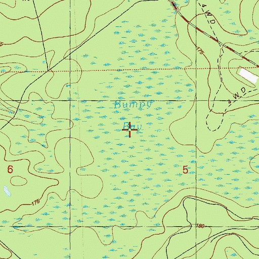 Topographic Map of Bumpy Bay, FL