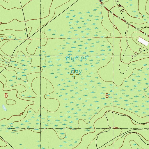 Topographic Map of Bumpy Bay, FL