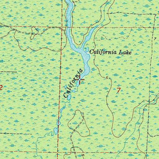 Topographic Map of California Lake, FL