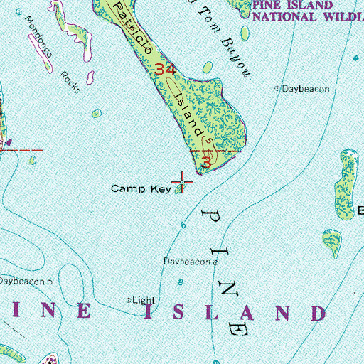 Topographic Map of Camp Key, FL