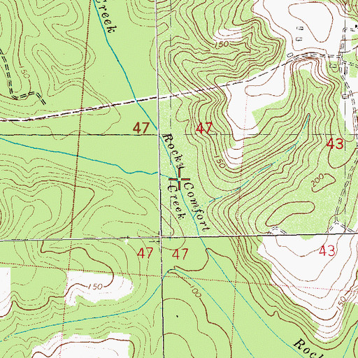 Topographic Map of Cane Creek, FL