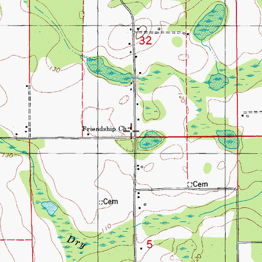 Topographic Map of Caniehead School, FL