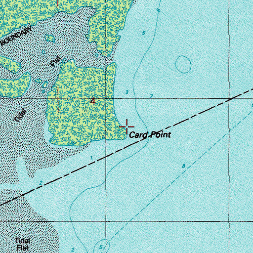 Topographic Map of Card Point, FL