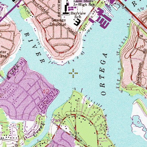 Topographic Map of Cedar River, FL