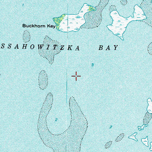Topographic Map of Chassahowitzka Bay, FL