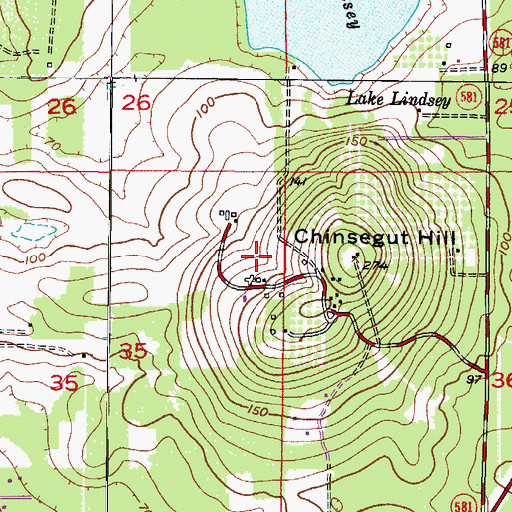 Topographic Map of Chinsegut National Wildlife Refuge (historical), FL