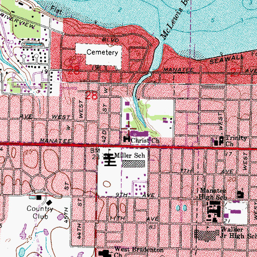 Topographic Map of Christ Church, FL