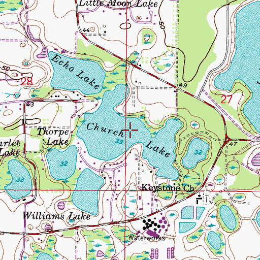 Topographic Map of Church Lake, FL