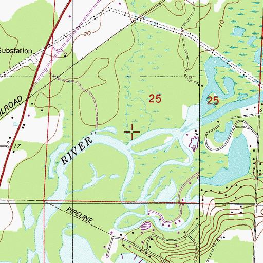 Topographic Map of Clear Creek, FL