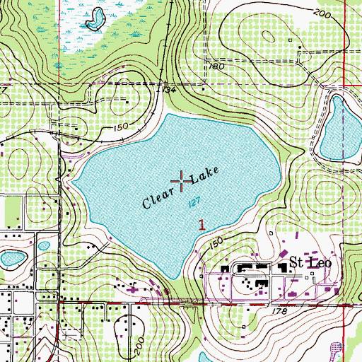 Topographic Map of Clear Lake, FL