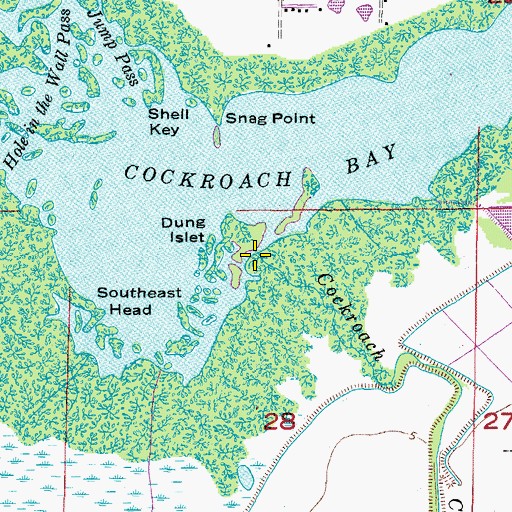 Topographic Map of Cockroach Creek, FL