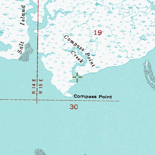 Topographic Map of Compass Point Creek, FL