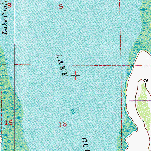 Topographic Map of Lake Conlin, FL