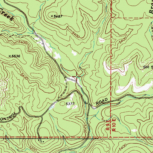 Topographic Map of Cow Canyon, AZ