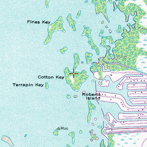 Topographic Map of Cotton Key, FL
