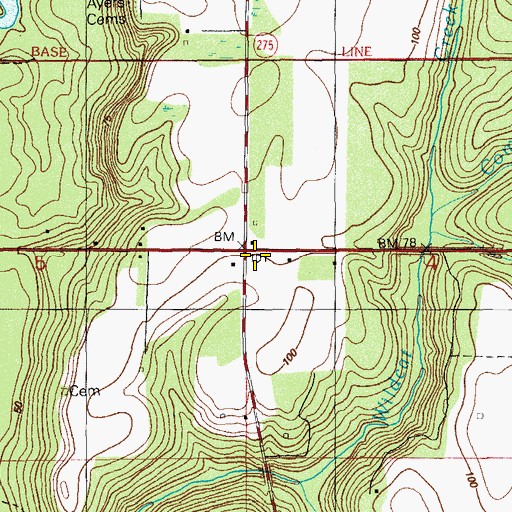 Topographic Map of Crossroads School, FL
