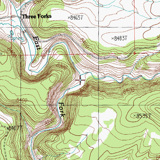 Topographic Map of Coyote Creek, AZ